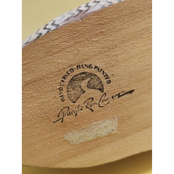 Pacific Rim Carvers Wooden Hand Carved & Painted Decrative  Duck 8 " x 3 1/4" - Picture 8 of 8